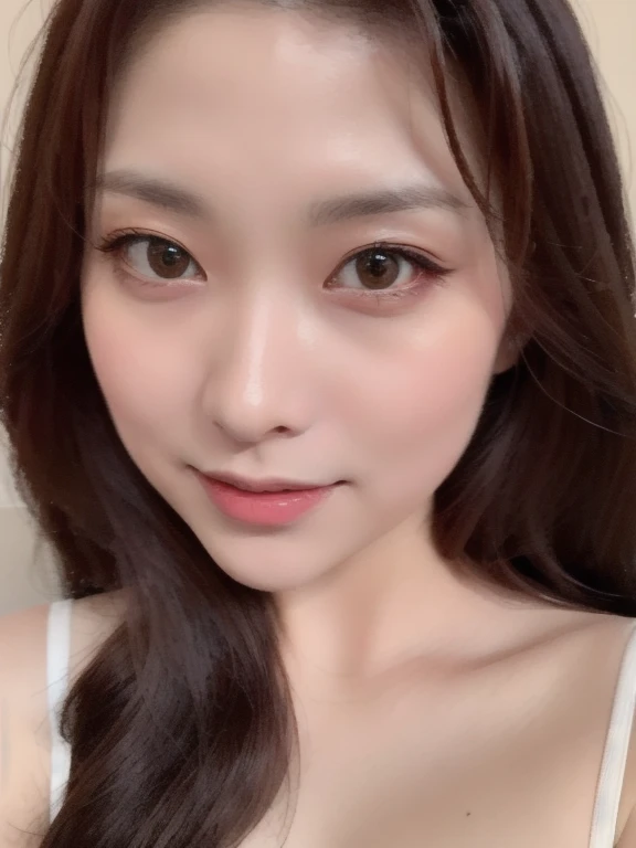 (realistic、masterpiece、Best Quality、8K、highres、high resolution:1.3)、1 girl、Huge breasts、white bikini、looking at viewers、super fine face and eyes、long hair、 upper body、