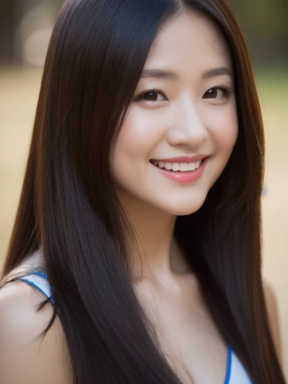 (realistic、masterpiece、Best Quality、8K、highres、high resolution:1.3)、1 glasses girl、smile、Gigantic breasts、white bikini、looking at viewers、super fine face and eyes、long hair、 upper body、