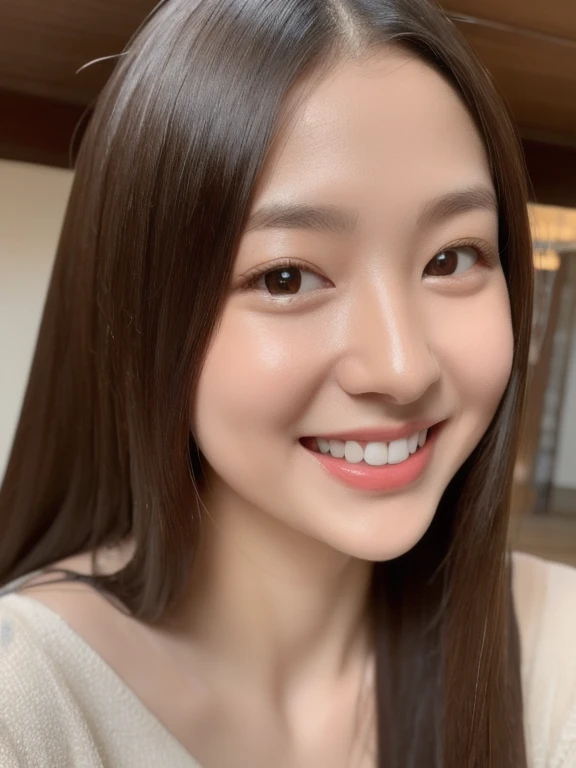 (realistic、masterpiece、Best Quality、8K、highres、high resolution:1.3)、1 glasses girl、smile、Gigantic breasts、white bikini、looking at viewers、super fine face and eyes、long hair、 upper body、