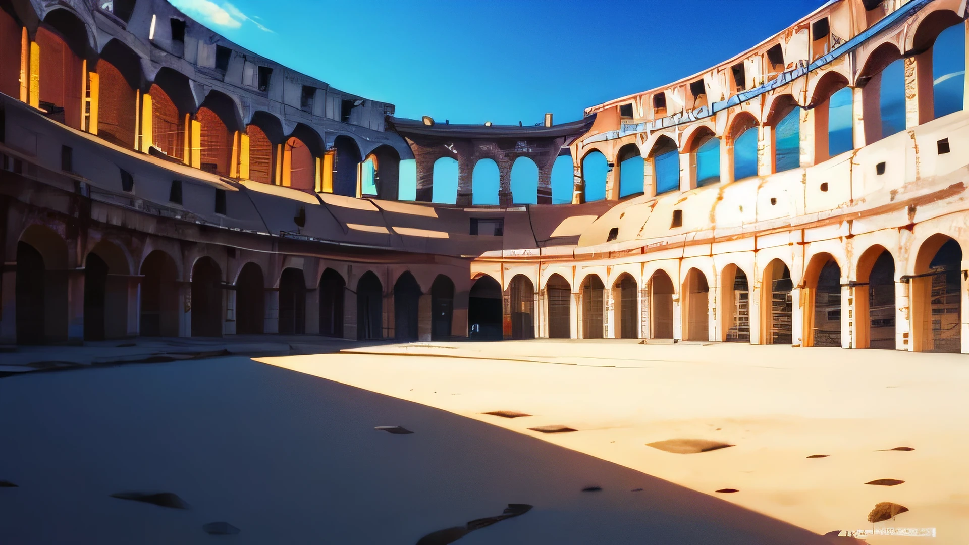 colosseum sand field, inside colosseum