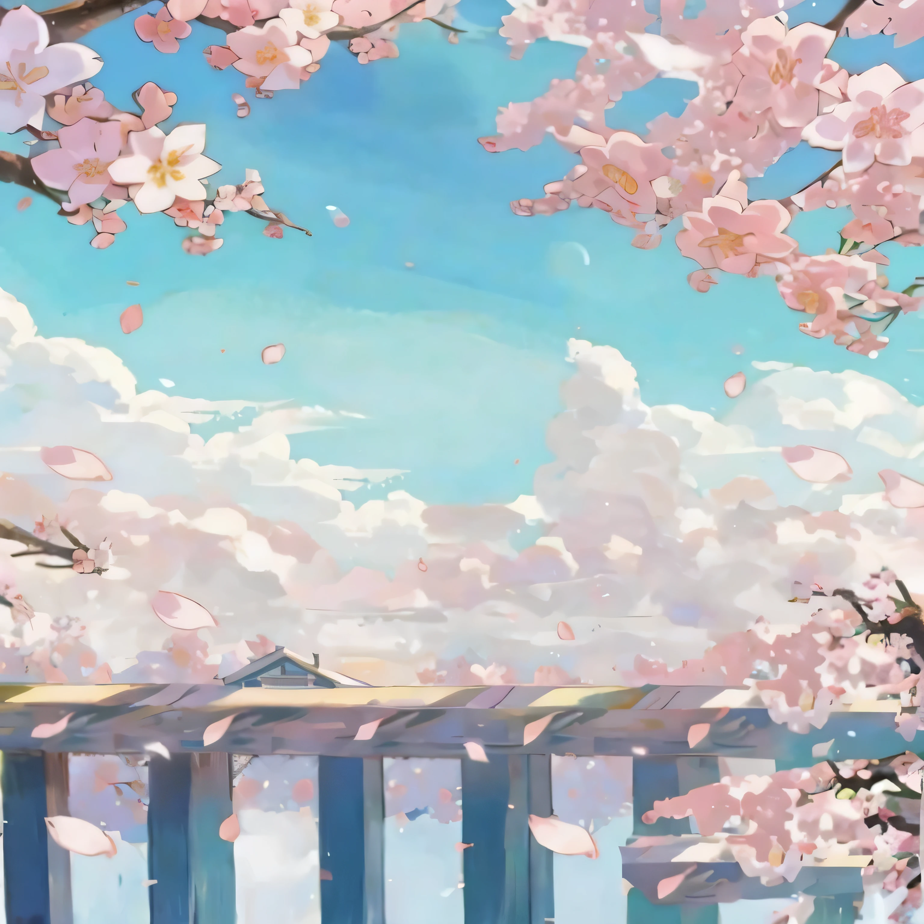 spring、cherry blossoms、cherry blossomsの花びら、warm sunshine、sunlight、dry、null、landscape