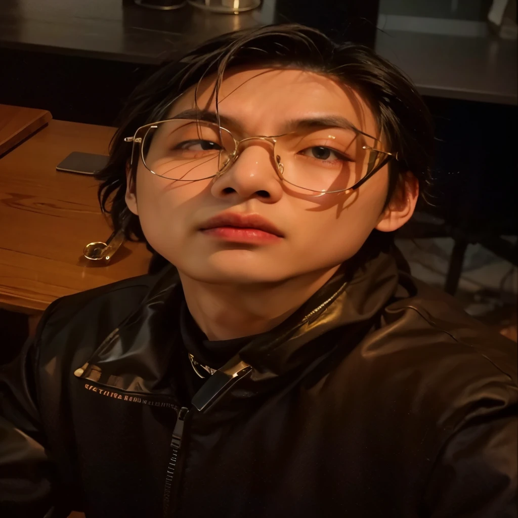 there is a man with glasses sitting at a table with a glass of wine, Steven Jung, Hsiao-ron, taken at the beginning of 2020, imagem de perfil, Jung Jaehyun, Jimin\the right eyelid is swollen, hyung tae, imagem de perfil, Wonbin Lee, lindo chad queixo, taejune kim, Jinyoung Shin, Yanjun Chengt