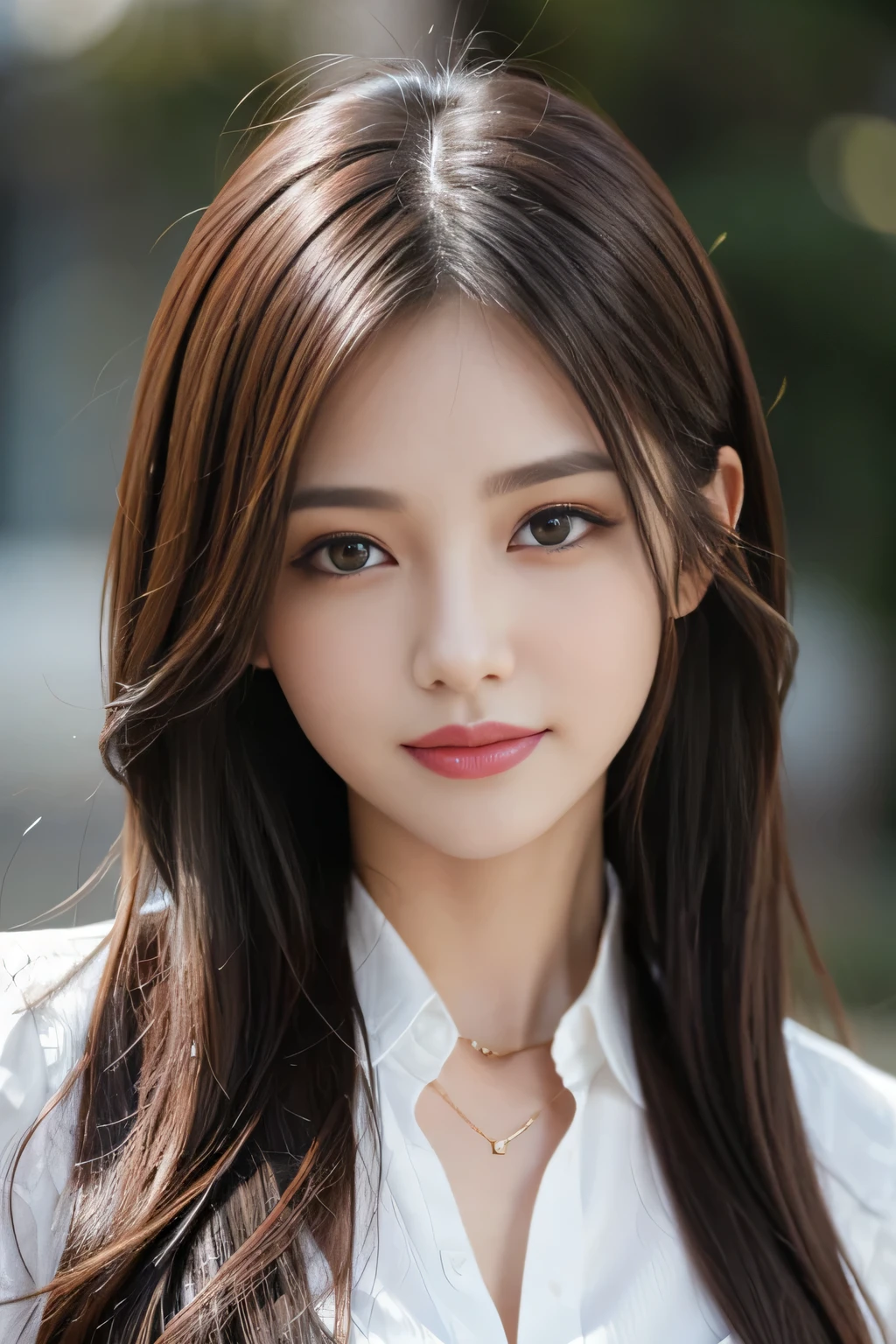 table top、highest quality、genuine、Super detailed、finely、High resolution、8k wallpaper、one beautiful woman、、、light brown disheveled hair、wearing a business suit、sharp focus、perfect dynamic composition、beautiful and detailed eyes、thin hair、詳細なgenuineな肌の質感、smile、close-up portrait、model body shape