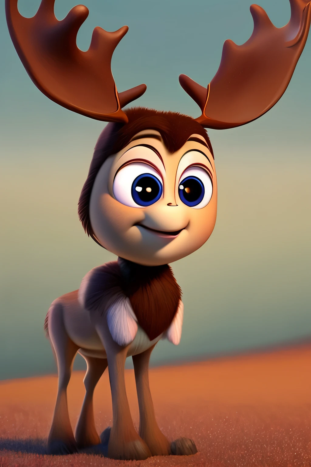moose dear big eyes cartoon character