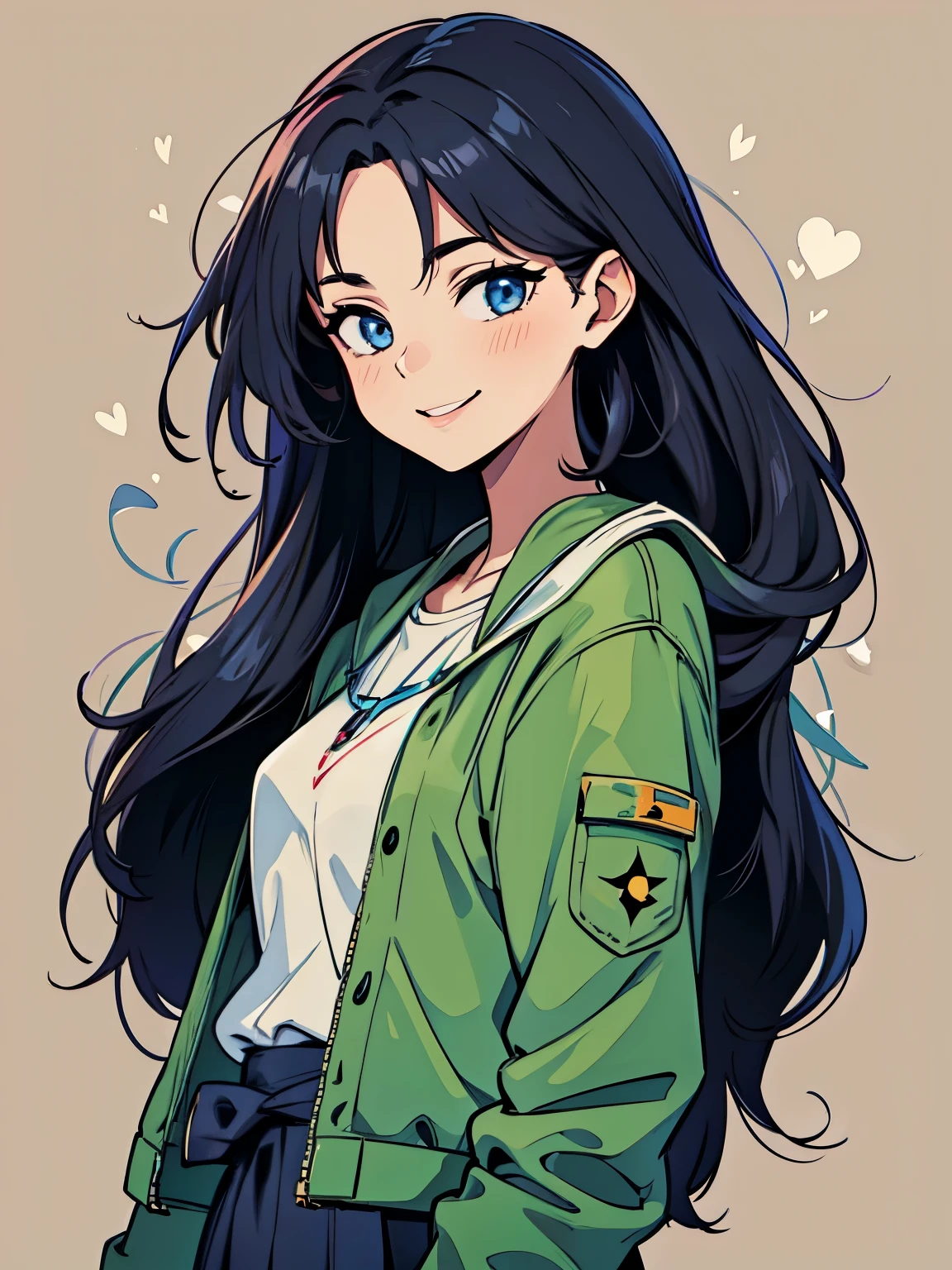 Girl. Smiling