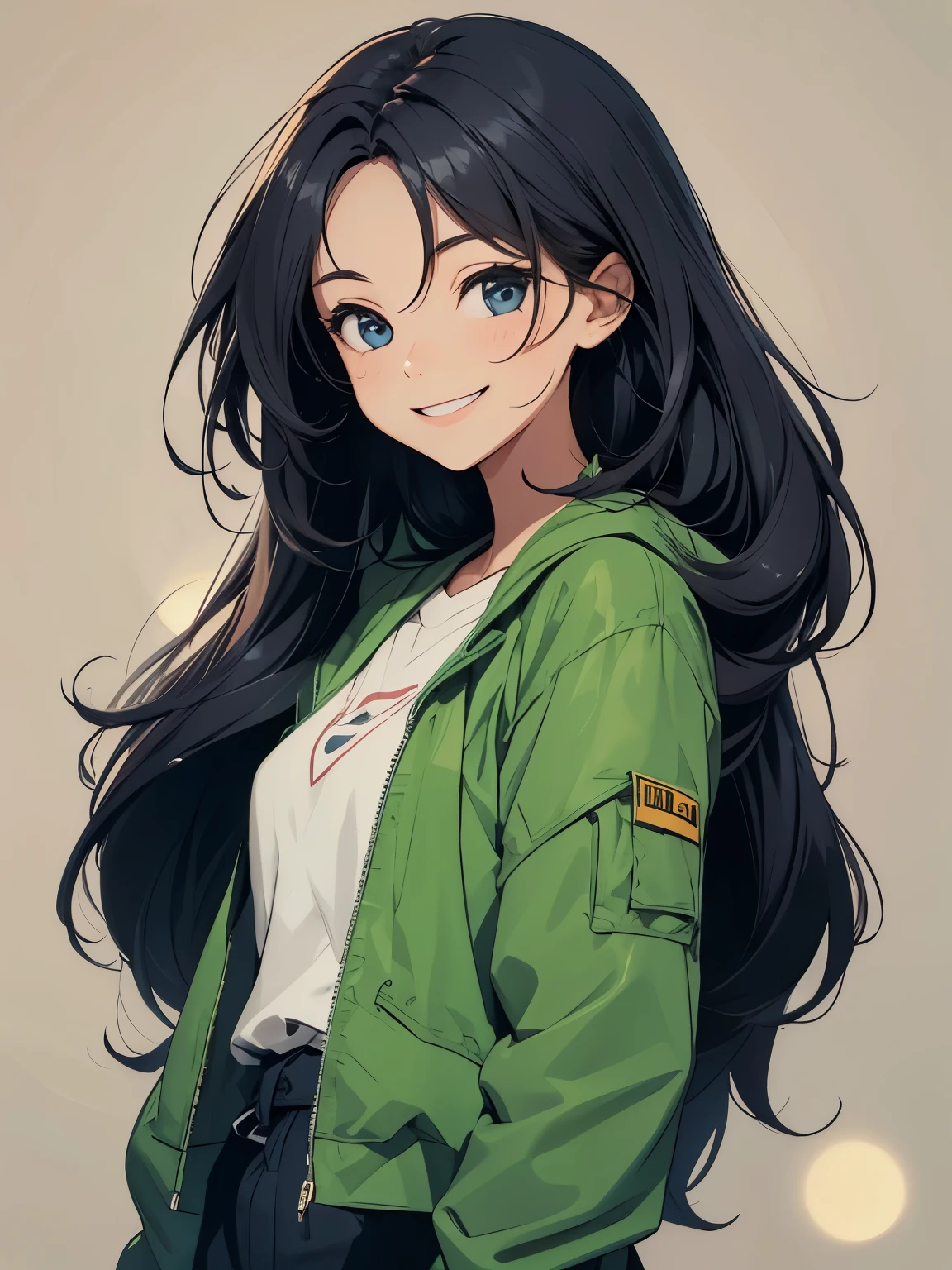 Girl. Smiling