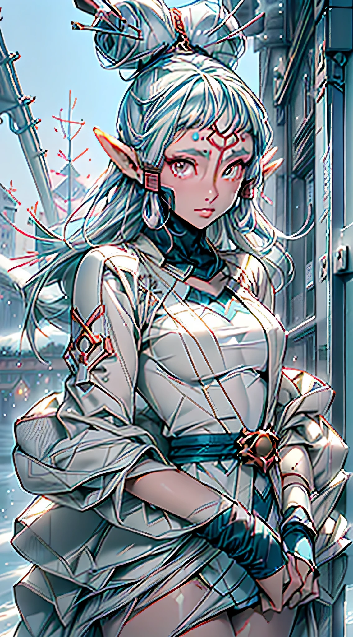 paya, cute elf,(((little ,tiny little body,little))),(((6 ))),((anime elf with extremely cute and beautiful aqua hair)), (((elf,elf ears))), ((lesbian,yuri)),(((flat chest))),((((aqua hair:1.35,undercut aqua hair,short hair,colored inner hair,ear breathing)))),(((aqua_eyes:1.3))),intricate eyes,beautiful detailed eyes,symmetrical eyes,big eyes:1.5,(((dark skin,dark_skin,lustrous skin:1.5,bright skin: 1.5,skin tanned,shiny skin,very shiny skin,shiny body,plastic glitter skin,exaggerated shiny skin,illuminated skin))),(,detailed body,(detailed face)), cute,slutty,erotic,daring,(((nsfw))), zettai ryouiki,revealing clothing,show skin,(((Sexy aqua fur coat, aqua fur coat outfit, wearing a ice dress:1.3,aqua winter coat))), ((ice dress,elegant ice dress)),(white gloves,white clothes,(((intricate outfit,intricate clothes,embroidered outfit,ornate outfit,embroidered clothes,ornate clothes))), (dynamic pose:1.0),embarrassed,(centered,scale to fit dimensions,Rule of thirds), ((snowy pine forest)),winter,scenery:1.25,((intricate scenery)),((snow forest background)),Christmas tree, (Glossy winter ornaments),highres,sharp focus,(ultra detailed,extremely detailed),(photorealistic artwork:1.37),(extremely detailed CG unity 8k wallpaper),(((vibrant colors,vibrant theme))),(intricate),(masterpiece),(best quality),
