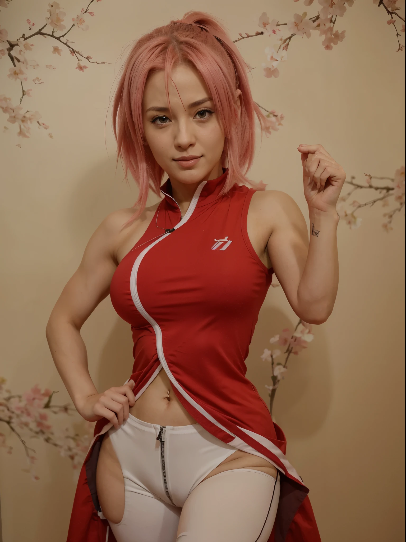 Sakura Haruno, extremamente realista, muito linda, sexy, pernas grossas, fitness, bunda grande,