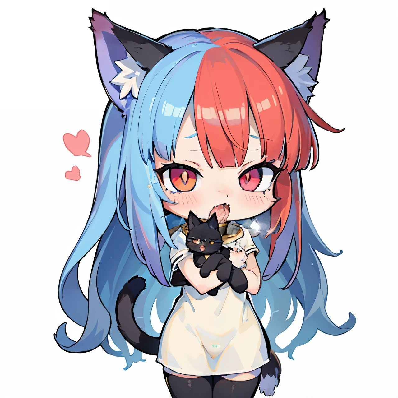 (AHEGAO) anime girl with blue hair and cat ears holding a black cat, cute anime catgirl, anime catgirl, anime moe artstyle, anime girl with cat ears, holo is a wolf girl, cute!! chibi!!! catgirl, beautiful anime catgirl, nekomimi, very beautiful anime cat girl, anime cat, holo if a wolf girl (NSFW)