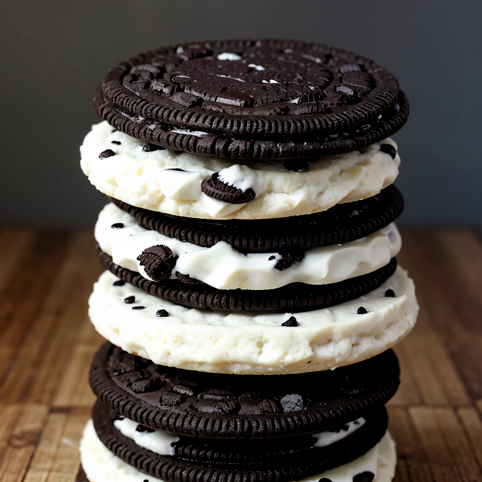 Oreo cookies, stacked