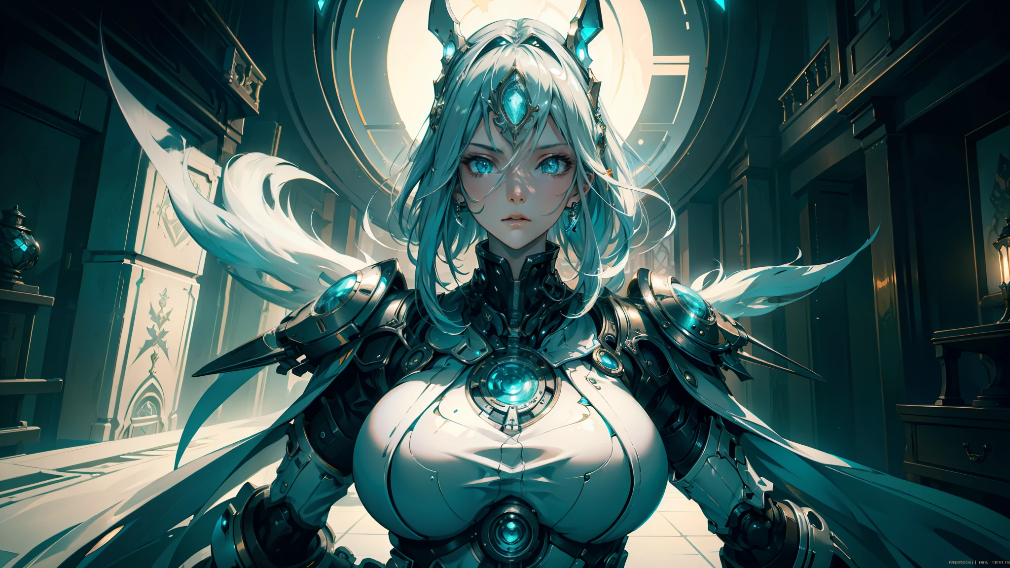 1 girl, solo,(tmasterpiece:1.2,high high quality), 1girll, ((hyper realistic detailed)), Global illumination, shadowing, Dynamic lighting, unreal-engine, rendering by octane, 8K, metals,, Decorations detailed, highly intricate detail, (Mechanical body:1.2), Light cyan eyes,White color hair,(mouth mask), gear wheel,apocalytic,huge tit,black leather clothes,Nipple rings,areola of breast,fully body photo,Light cyan leather pants,((full bodyesbian)),posed for photo, mostly cloudy sky,(((tmasterpiece),(Very detailed CG unity 8K wallpaper),best qualtiy,cinmatic lighting,detailed back ground,beatiful detailed eyes,Bright pupils,(Very fine and beautiful),(Beautiful and detailed eye description),ultra - detailed,tmasterpiece,)),facing at camera,