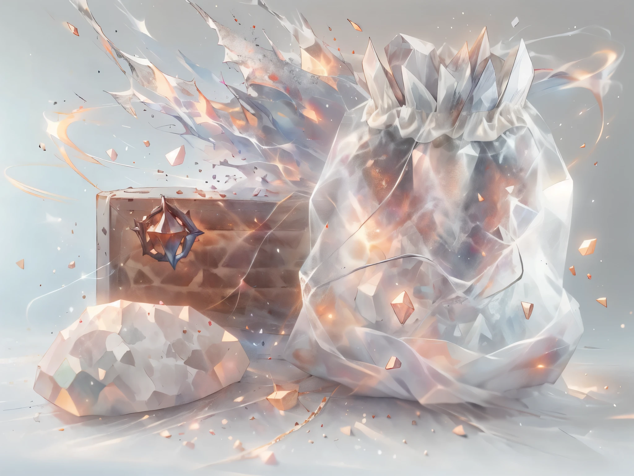 magic cloth bag with salt stone