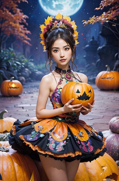 (Best quality,Masterpiece:1.2),(Alebriès Art Style), Japanese 2girl,
Break,
Several lesbians sat together (Giant pumpkin:1.2),Tutu dress,vivd colour,
Break,
fantasy world,fantasy,((Watercolor painting)),(Urzang-6500-V1 version.3,PureFace_V1,rendering by octane),Elegant Pose,xxmix girl woman,