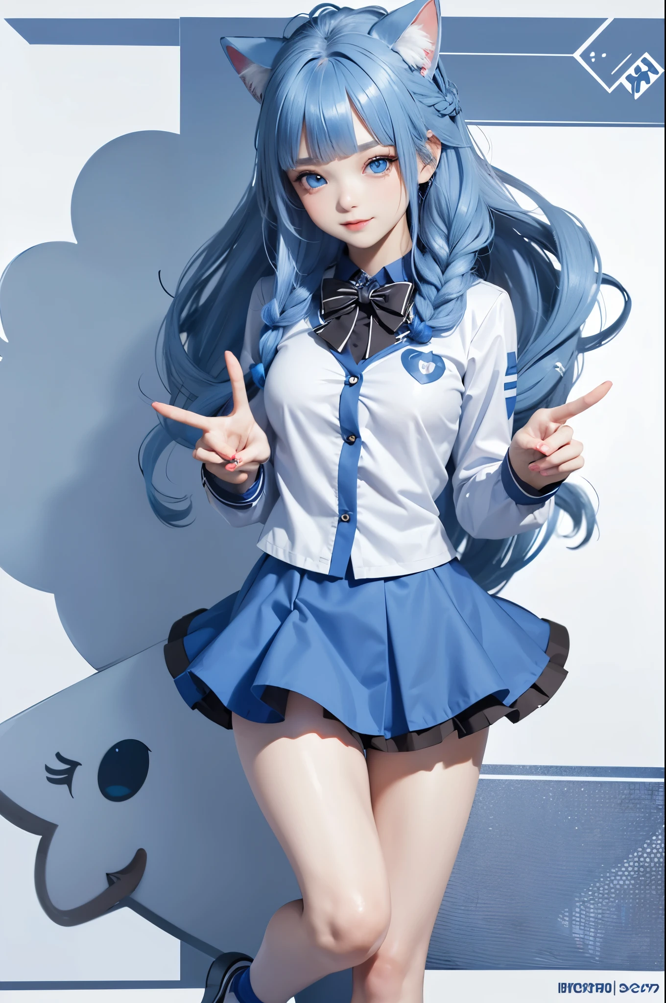 Colorful hair,Light blue eyes,Kizi,adolable,bit girl,Beautuful Women,white  clothes,offcial art，Unity 8k壁纸，ultra - detailed，aesthetics，tmasterpiece，best qualtiy，realisticlying,Best quality，tmasterpiece，A high resolution，CG,illuminating，Frankness，photore，A high resolution，4k，8k，bokeh