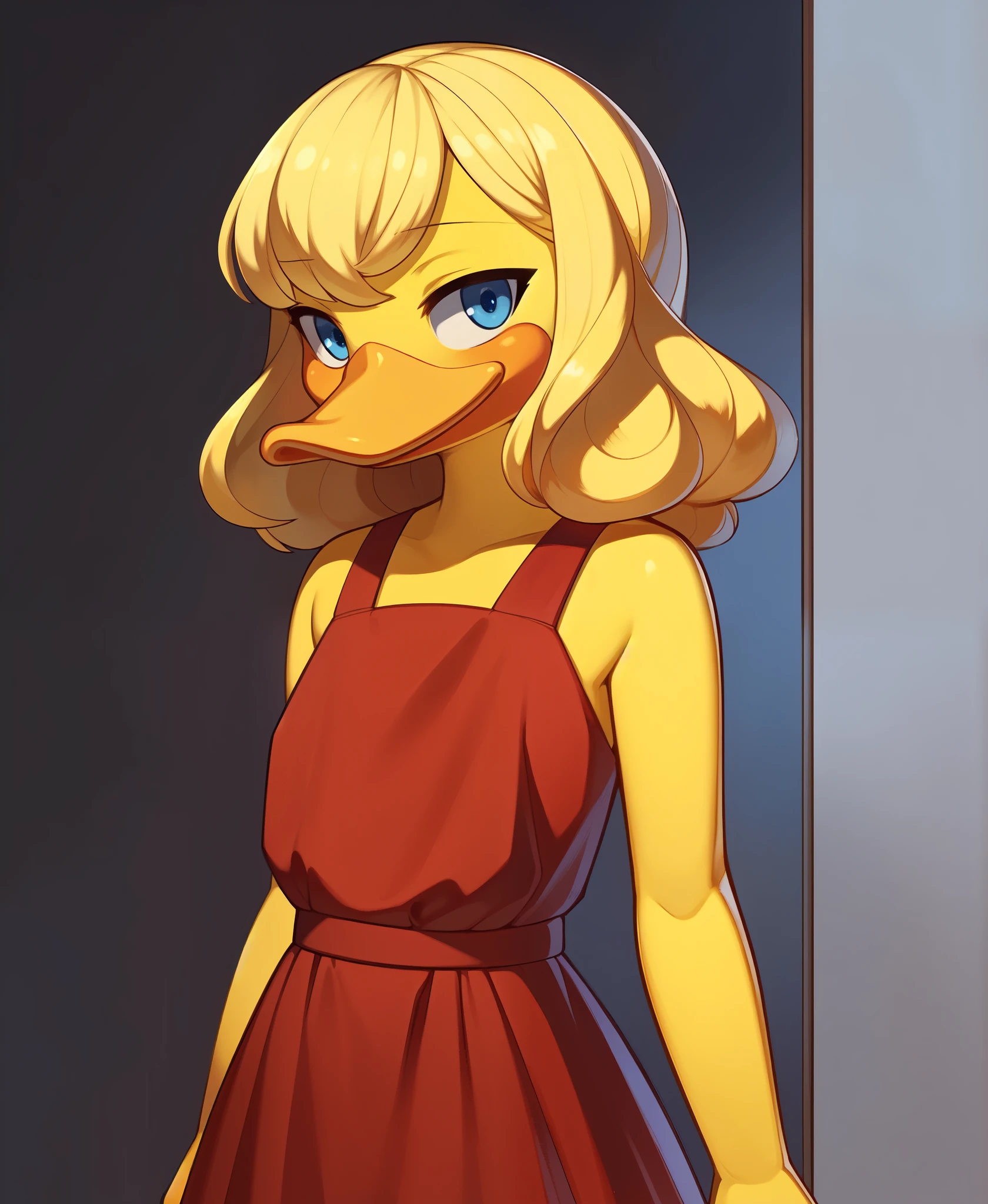 (ducktales) (kyurisawa:1.2) (chelodoy:1) (ashraely:1) (seraziel:1) BREAK (anthro duck) (goldie o'gilt:1.2) (blonde hair) (long hair) (swoop bangs:1.2) (hair bun:1.2) (close-up:1.2) (orange legs) (beak) (green eyes) (eye bags) (lying, on back) (solo:1.2) (nude:1.1) (pussy:1.2) (breasts, nipples:1.2) (white skin:1.2) (solo:1.1) <lora:Goldie O'Gilt V2:0.6>