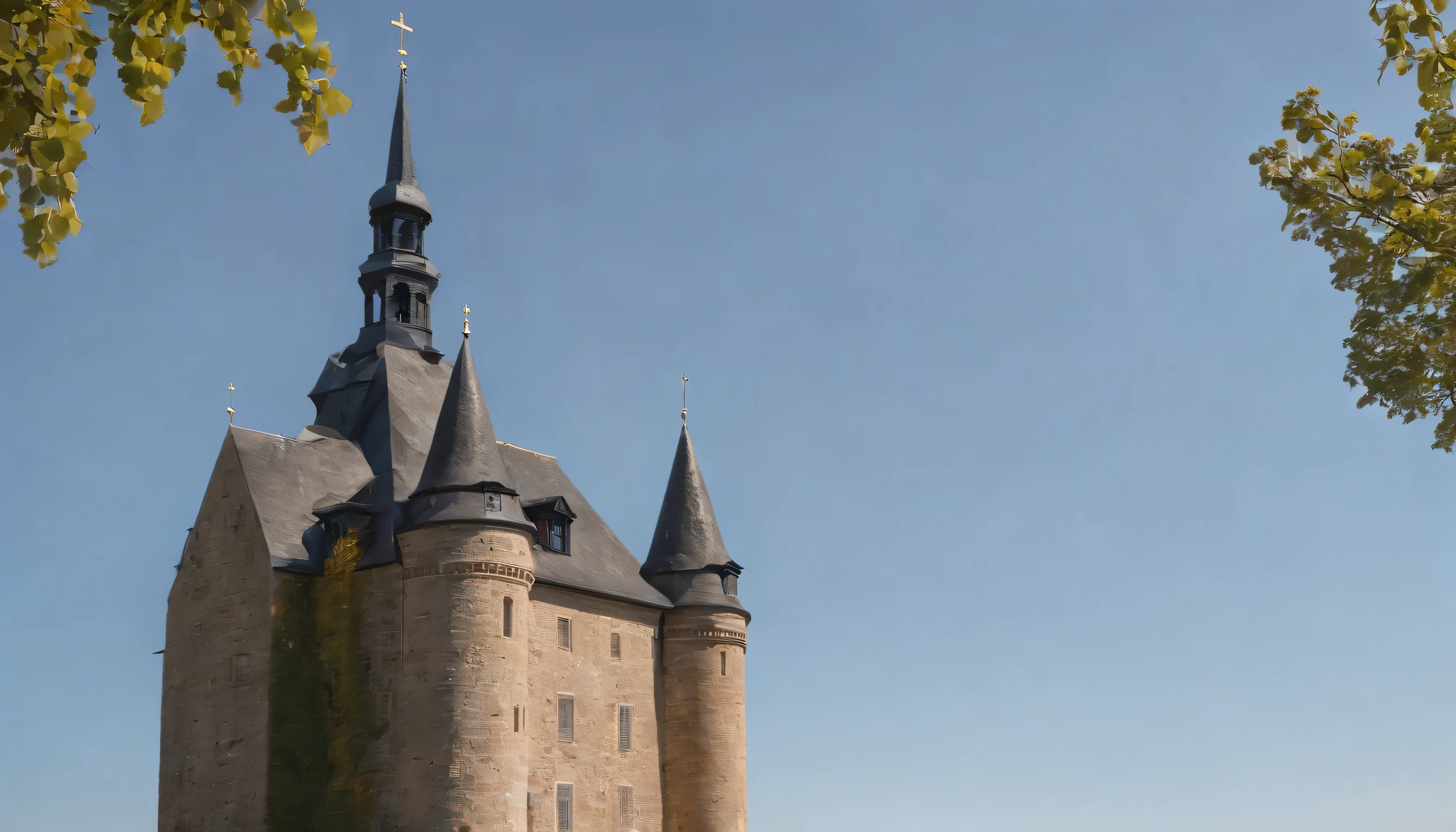 (Highly detailed CG Unity 8k wallpaper、masterpiece、highest quality、Super detailed)、(best lighting、best shadow、very delicate and beautiful)、highest quality、8k、Detailed facial depiction、masterpiece、highest quality、clear image quality、
sweden pictures'Historic castles and churches standing against the blue sky。