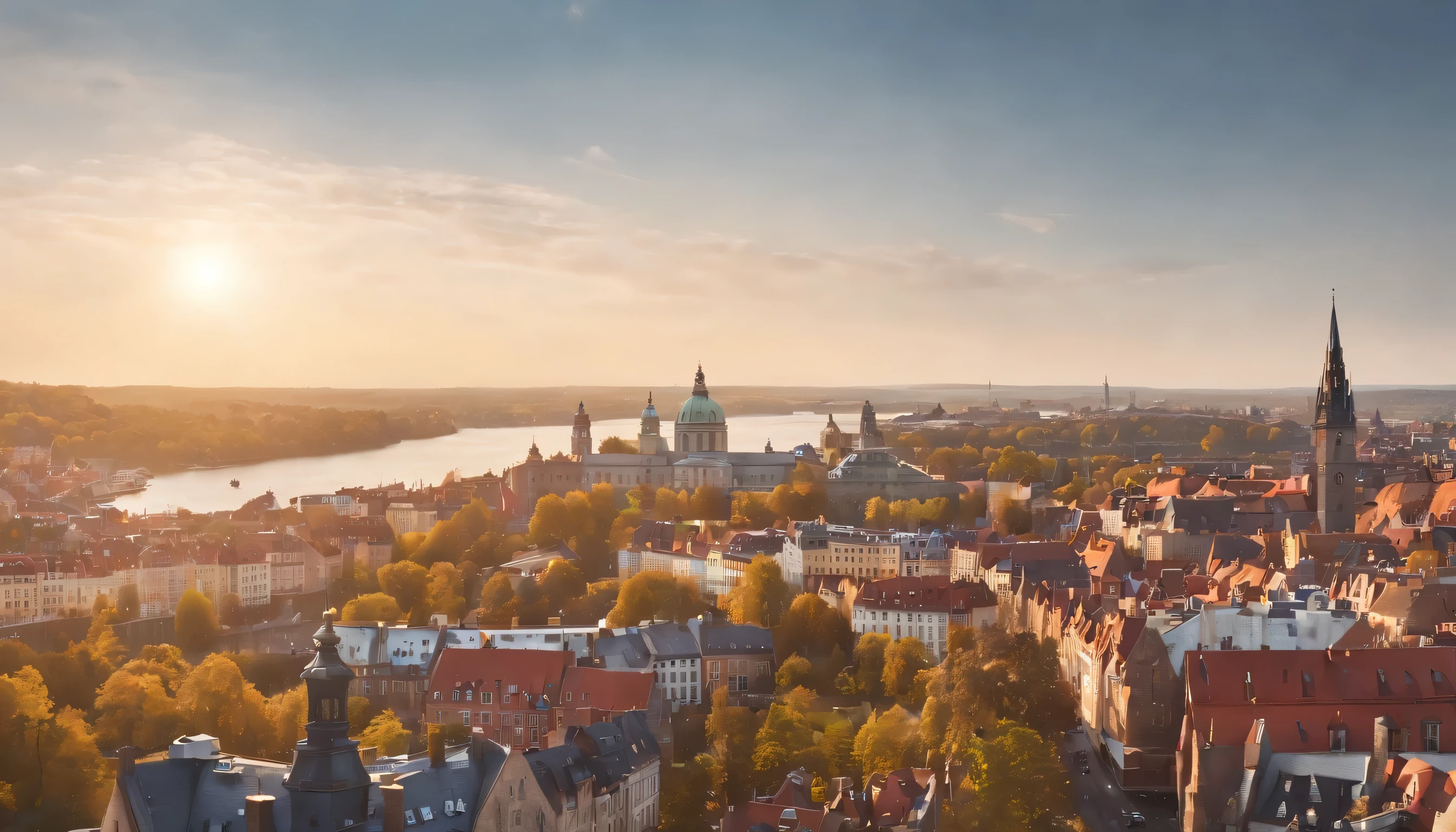 (Highly detailed CG Unity 8k wallpaper、masterpiece、highest quality、Super detailed)、(best lighting、best shadow、very delicate and beautiful)、highest quality、8k、Detailed facial depiction、masterpiece、highest quality、clear image quality、
Photos of Swedish landscapes'Modern cityscape with skyscrapers。