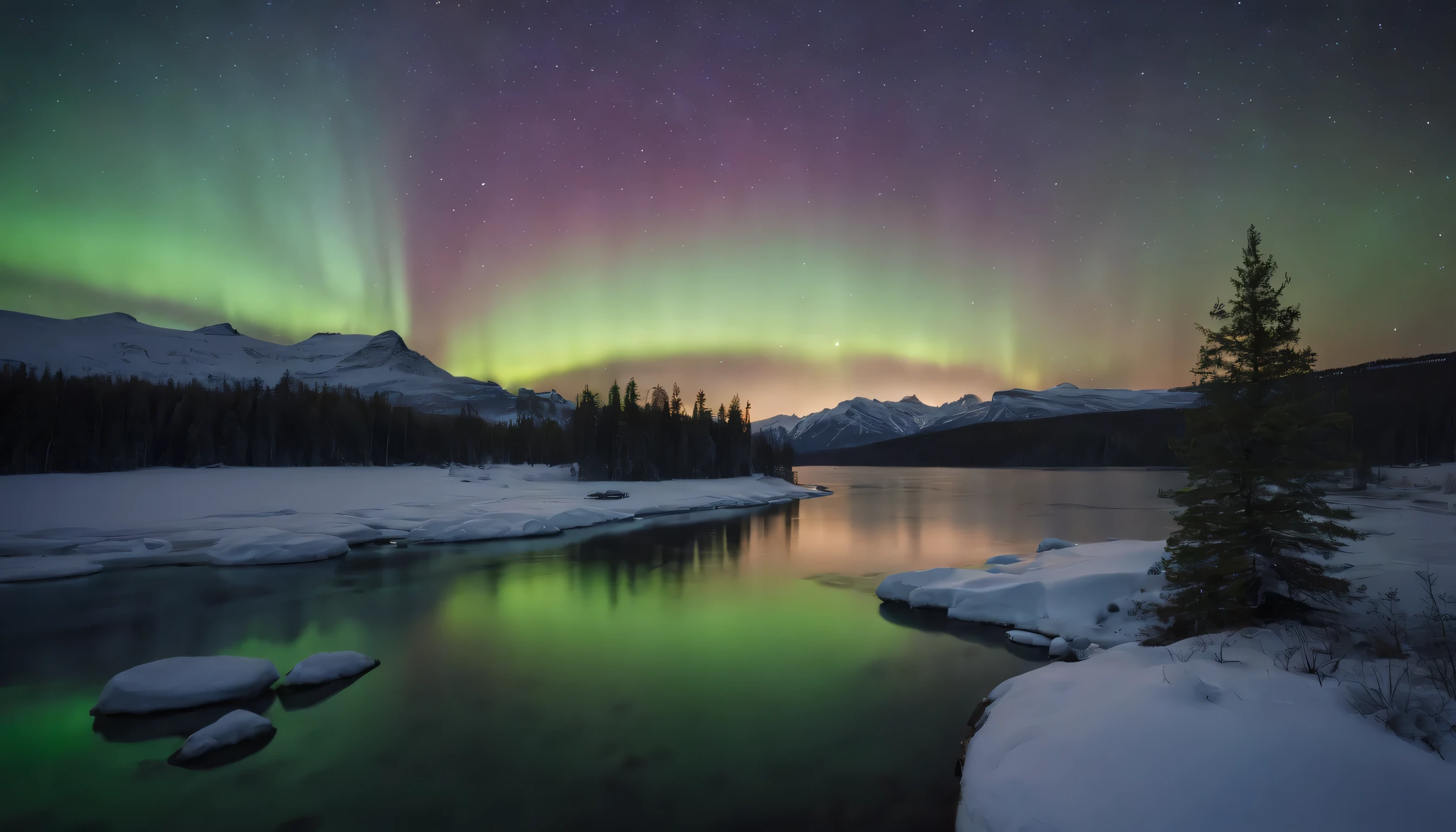 (Highly detailed CG Unity 8k wallpaper、masterpiece、highest quality、Super detailed)、(best lighting、best shadow、very delicate and beautiful)、highest quality、8k、Detailed facial depiction、masterpiece、highest quality、clear image quality、
Introducing the beautiful scenery of the aurora borealis and starry sky in the Swedish night sky with photos.。