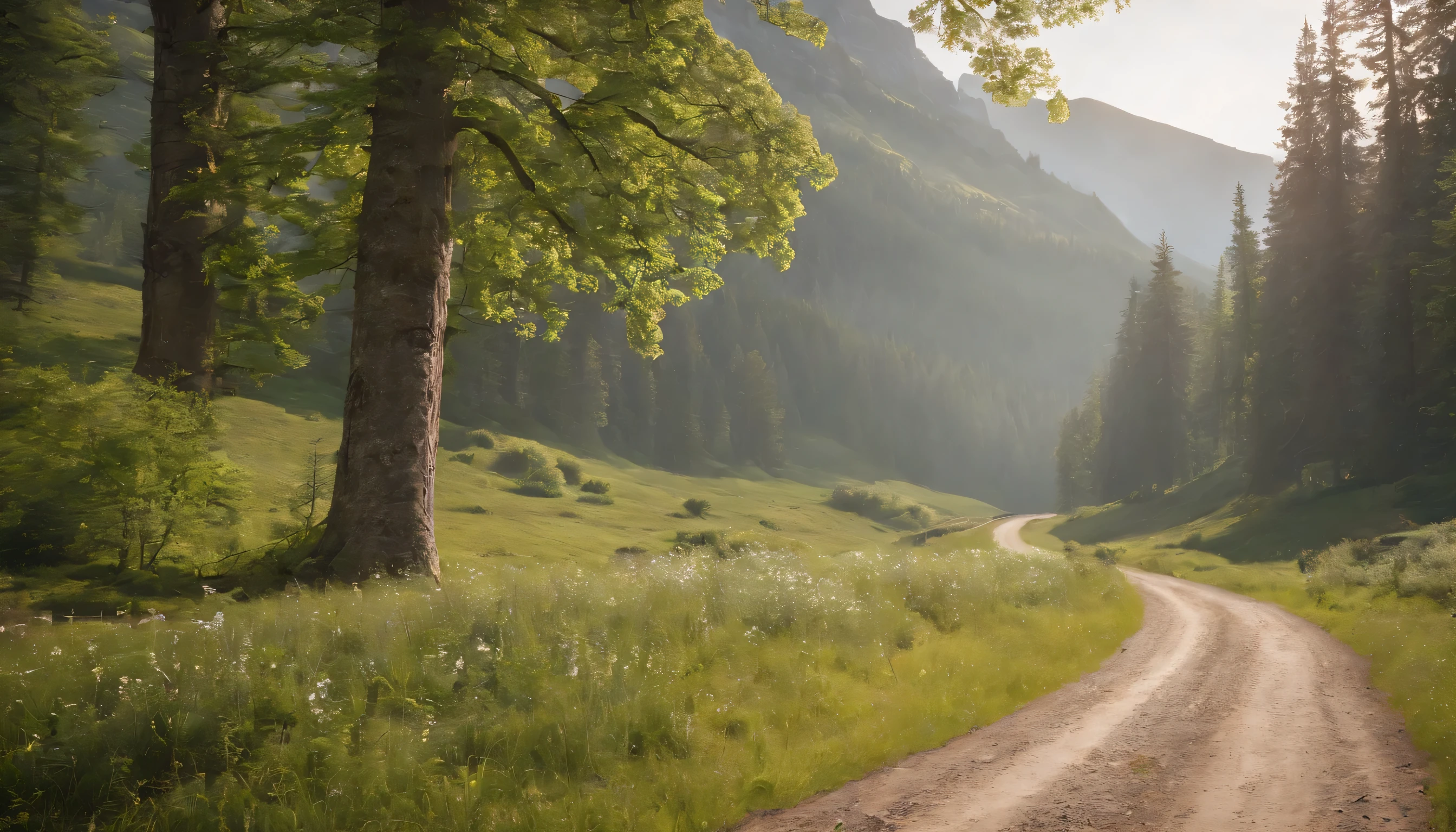 (Highly detailed CG Unity 8k wallpaper、masterpiece、highest quality、Super detailed)、(best lighting、best shadow、very delicate and beautiful)、highest quality、8k、Detailed facial depiction、masterpiece、highest quality、clear image quality、
Photographs of Sweden's green landscapes'Nature parks and reserves viewed from the train window.。