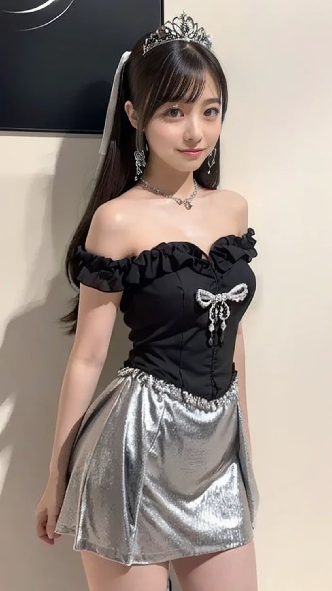 ((masterpiece)), (highest quality))), (character design sheet, National costume, same character, front, ~ ~ side, return), shape, 1 girl, whole body, silver hair, eyes hair, beautiful eyes, princess cut, Site of environmental change, short skirt, Shyness, woman, girl, Are standing, Gothic Lolita, V tuber, Shartan Betalola, (simple returnground, white returnground: 1.3) ( masterpiece:1.2), (highest quality:1.3)