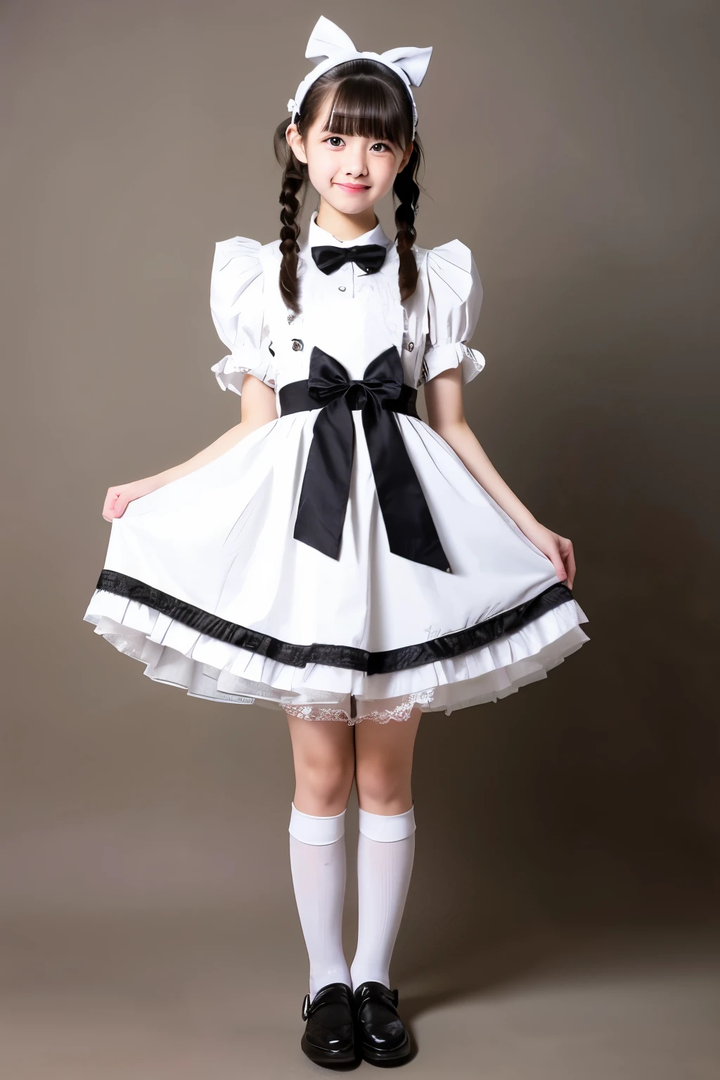 Girl Fluttery Skirt Full Body  Face Lolita Alice Furifuri Maid

