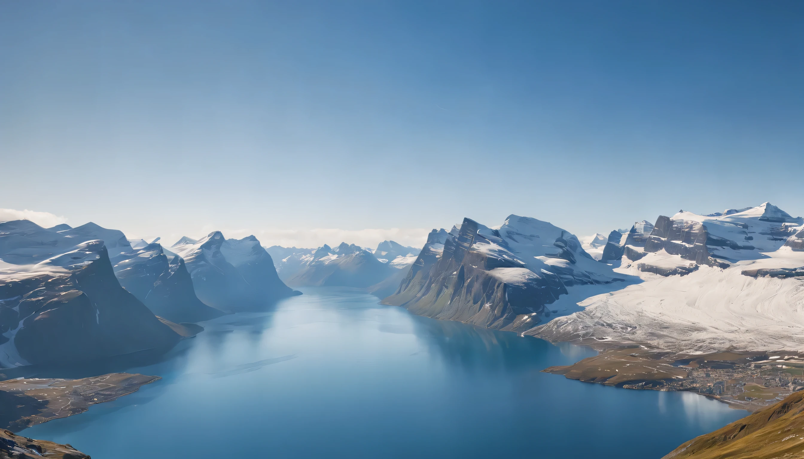 (Highly detailed CG Unity 8k wallpaper、masterpiece、highest quality、Super detailed)、(best lighting、best shadow、very delicate and beautiful)、highest quality、8k、Detailed facial depiction、masterpiece、highest quality、clear image quality、
pictures of norwegian landscapes'high mountains and glaciers。