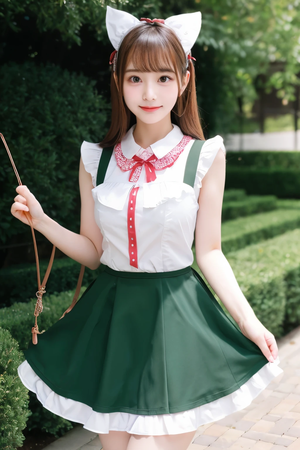 Baby face skirt  flared skirt fluttering skirt whole body maid girl lolita lolita frilly