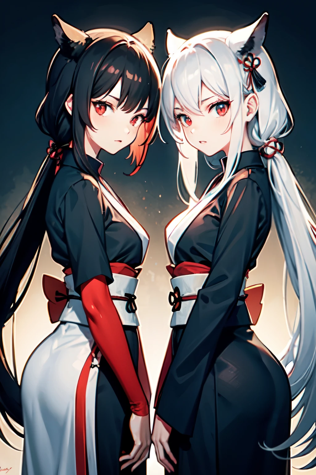 tmasterpiece，Need，best qualtiy，incredibly detailed，Two-dimensional anime，chiquita，Katana in hand，Knife light，Ray traching，High quality face，High-quality hands，White color hair，Long hair with a shawl，fullnude，Black leather panties，Good bandages，black leg rings，black lence stockings，Post-apocalypse，ragged attire