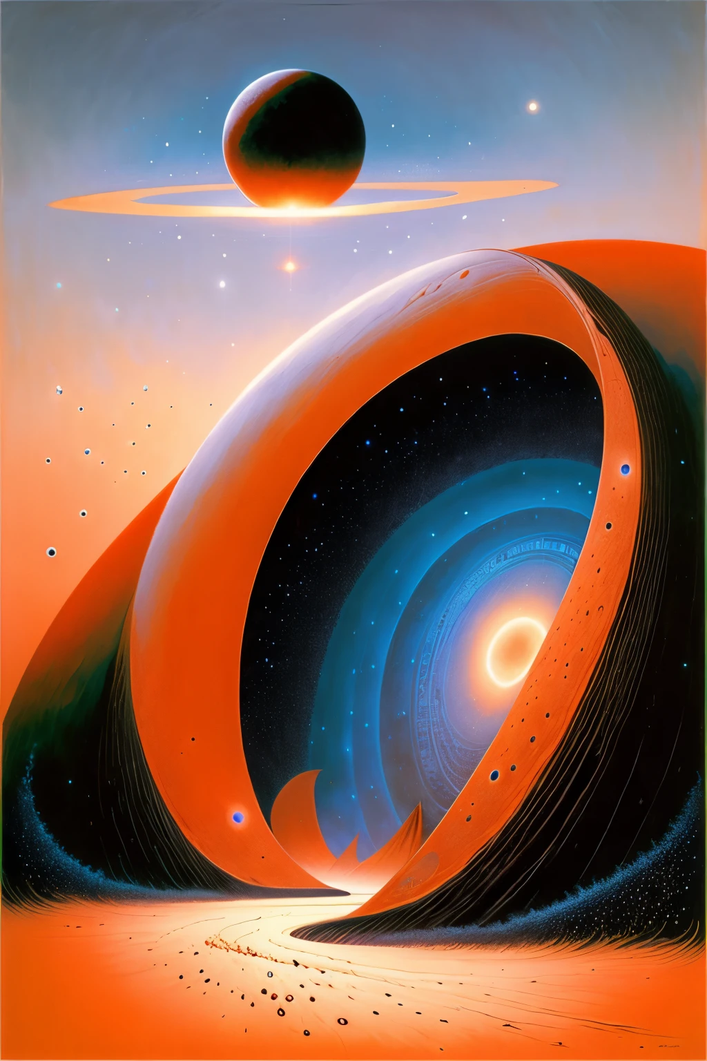 The singularity of an black hole by Zdzisław Beksiński.
