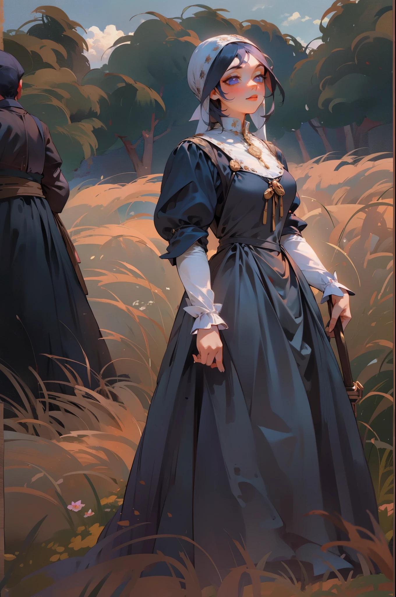 samdoesarts style award winning half body portrait of a beautiful woman in a croptop and cargo pants with ombre navy blue teal hairstyle with head in motion and hair flying, paint splashes, splatter, outrun, vaporware, shaded flat illustration, digital art, trending on artstation, highly detailed, fine detail, intricate