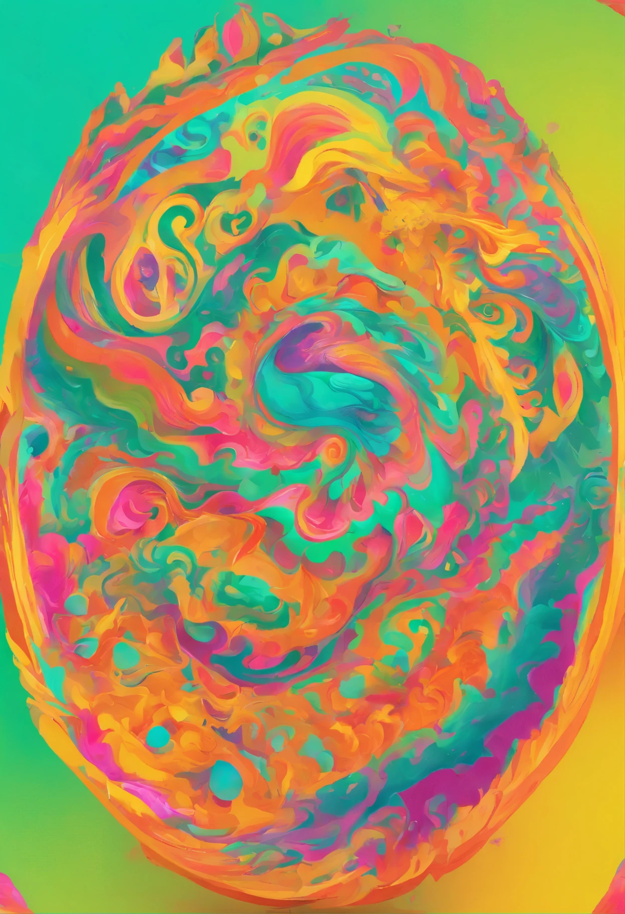 (best quality,4k,8k,highres,masterpiece:1.2),ultra-detailed,(realistic,photorealistic,photo-realistic:1.37),capivara,vector style,pastel colors,oval shape,for print,solid colors,green,orange,and yellow colors,crisp