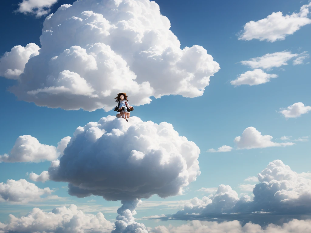 I want to ride on a cloud, a fresh cloud, a girl on a cloud,