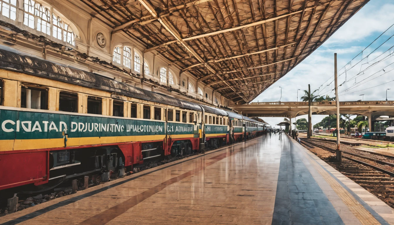 Central Railway Station in Maputo, Mozambique, a unique architectural. Hyper detail inside. Sharp and crisp texture.
