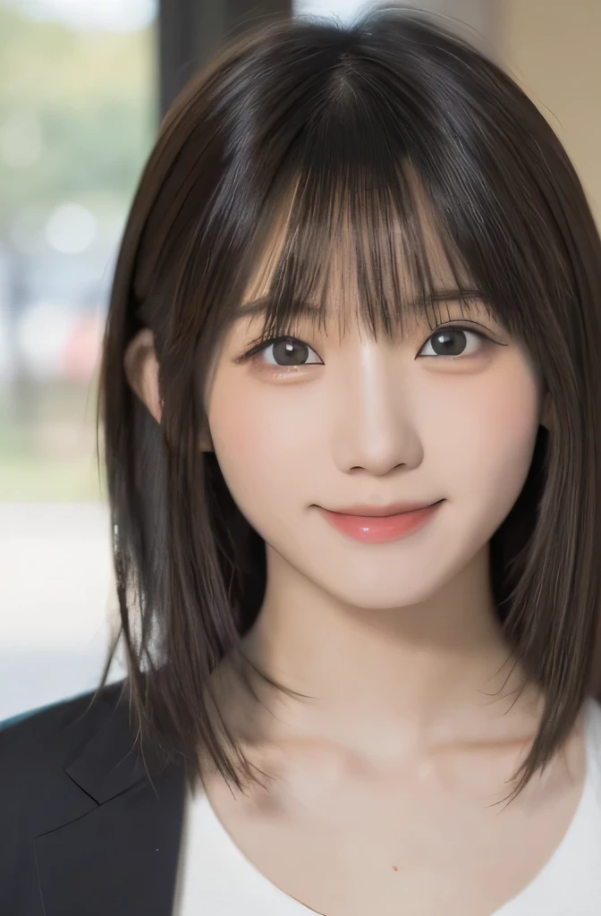 table top, highest quality, 8k, 15 year old student, Japanese、teen, RAW photo, award winning portrait, laughter, alone, night, idol face, viola lace, gardenia, delicate girl, Upper body, Digital single-lens reflex camera, looking at the viewer, Frank, Sophisticated, Zora々right, thin arms, professional lighting, film grain, chromatic aberration, (Eye and face details:1.0),　black haired、drooling eyes、Japanese high school girl、cute face:1.2,