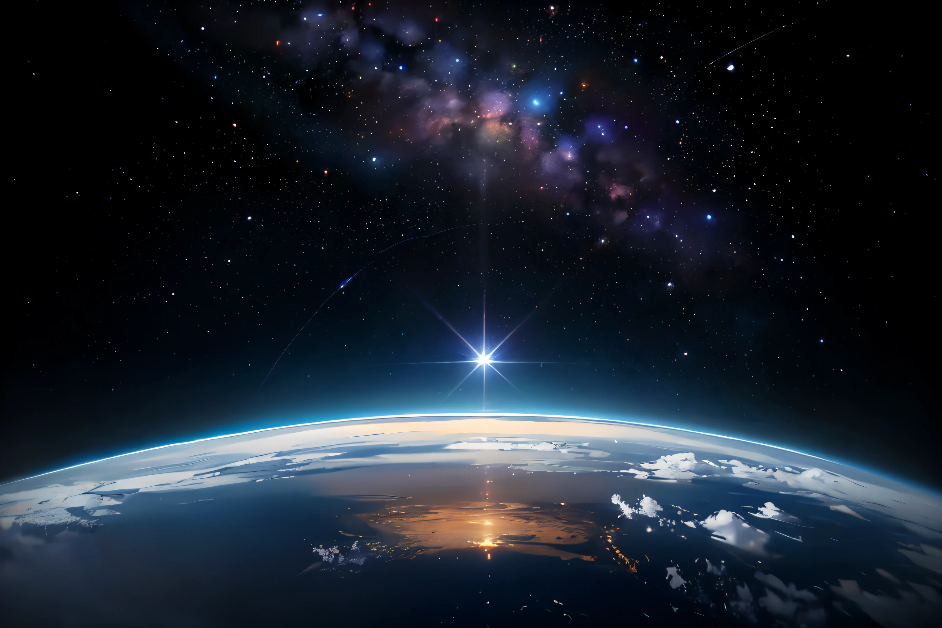 the moment of creation of the universe by god,8k,hyper realistic,-