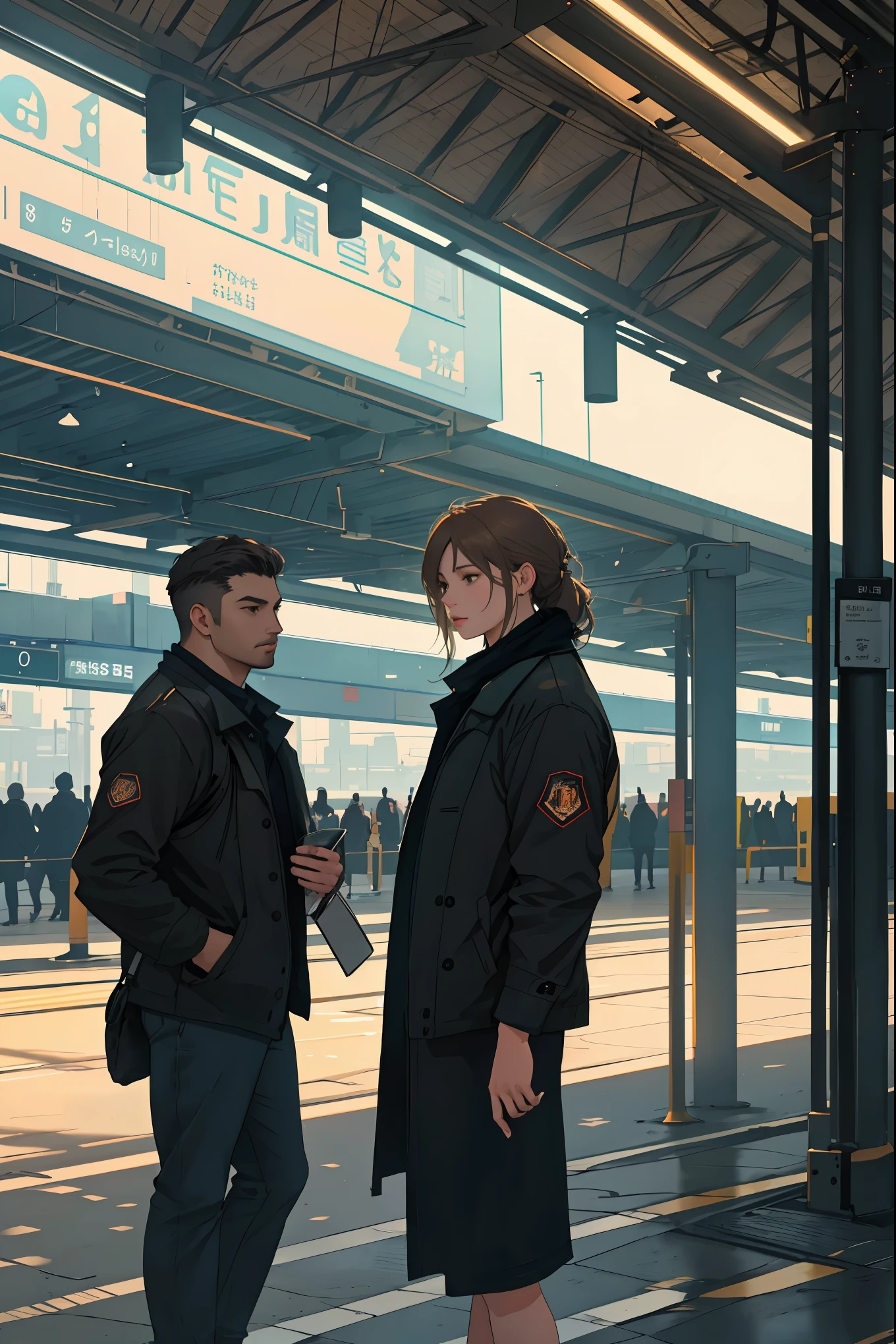A person waiting for a train in a quiet atmosphere,soft lighting,deserted seats,outside view,train station
Medium: illustration
Image quality: (best quality,4k,8k,highres,masterpiece:1.2),ultra-detailed,(realistic,photorealistic,photo-realistic:1.37),HDR,UHD,studio lighting,sharp focus,physically-based rendering,extreme detail description,professional
Art style: realistic
Color tone: soft tones
Lighting: soft and soothing