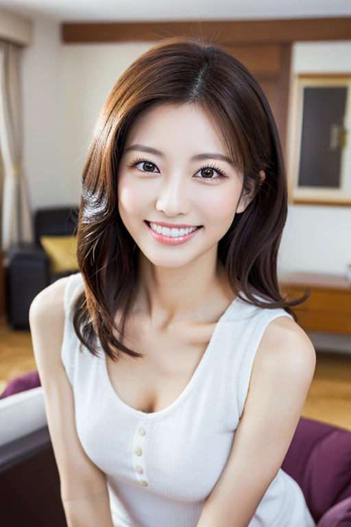 highest resolution, 4K, masterpiece: 1.3), japanese mature, photo of a woman, sexy: 1.1, fine eyes, slender body shape, realistic teeth, double eyelid, whole body, highest quality, be familiar with, At the cafe