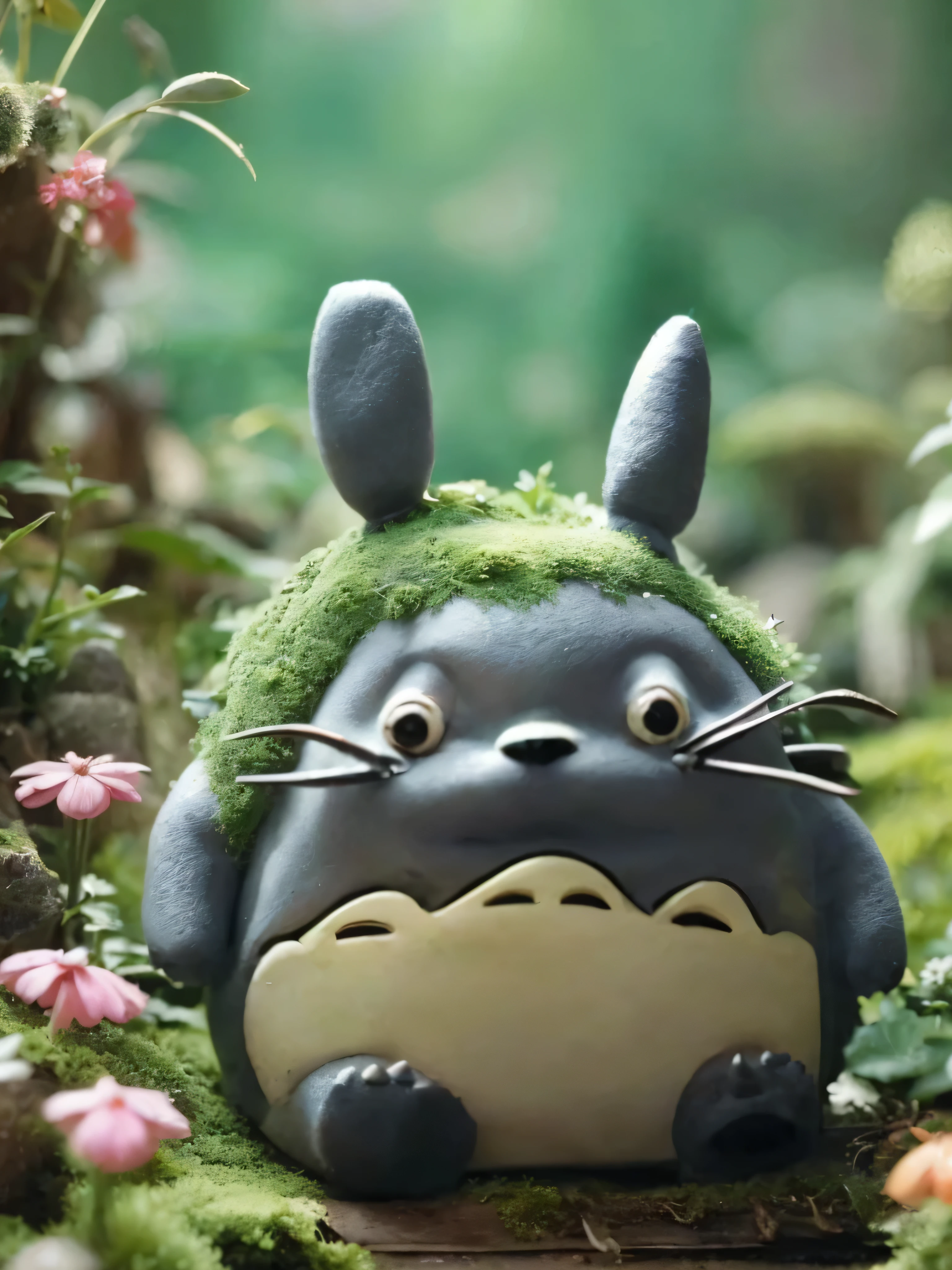 there is a small statue of a chinchilla sitting in a garden, chinchilla sitting in a forest, my neigbor chinchilla, chinchilla from my neighbor chinchilla, chinchilla, of chinchilla, portrait of real life chinchilla, real life chinchilla, “chinchilla, my neighbor chinchilla, Inspiration for Studio Ghibli, chinchilla hiding behind tree