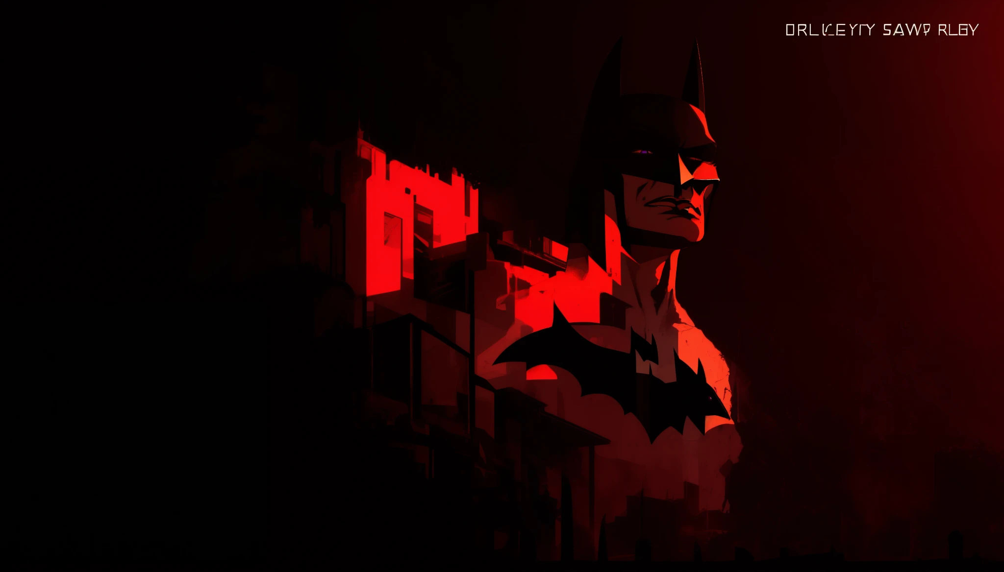batman standing in dark, creepy, pointing gun, purple eyes, horror, death