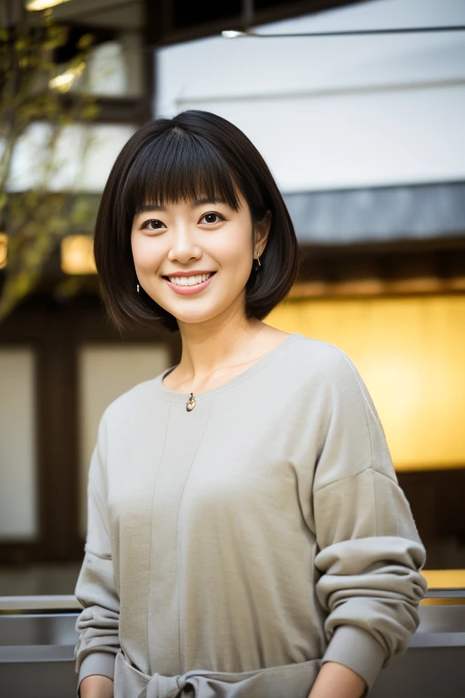 Cute Japanese woman with a short cut walking in the park feeling the flower petals in the spring breeze、confetti、Photoreal、detailed and beautiful eyes、hyper realism、high contrast、ultra hd、realistic skin texture、best image quality、highest quality、超A high resolution、small details、very politely