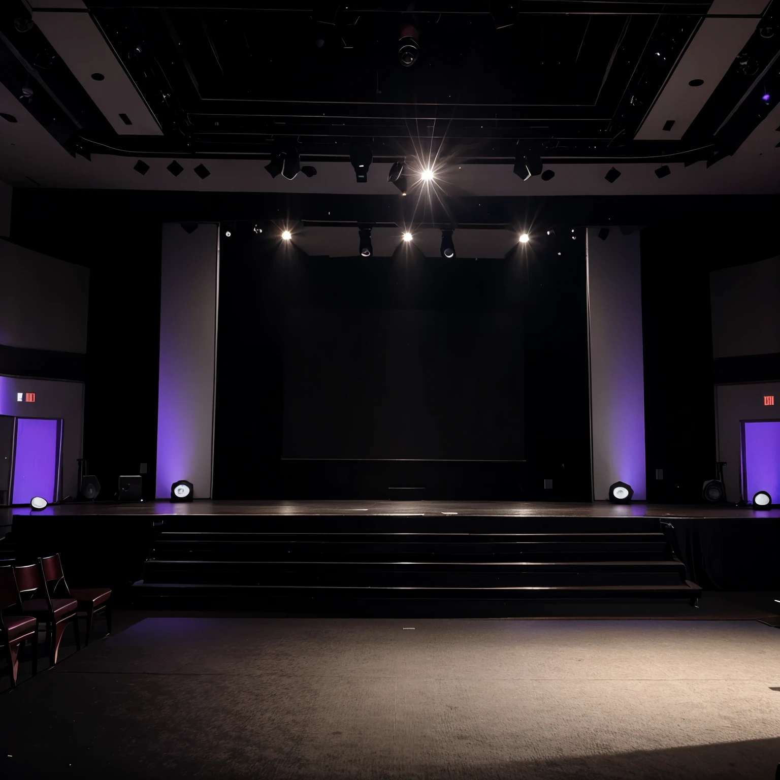 Empty stage for speech