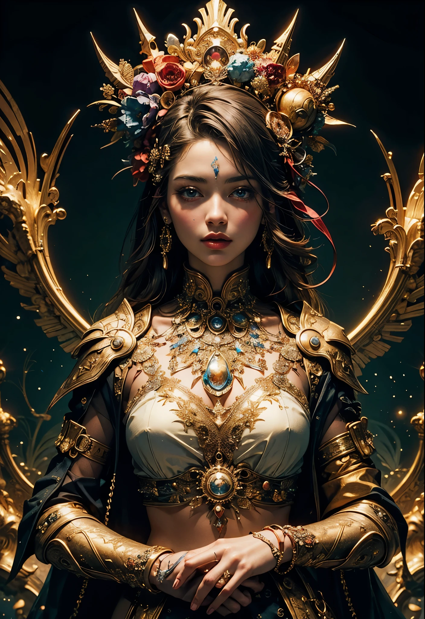 (masterpiece, highest quality, highest quality, official art, beautiful and aesthetic:1.2), (1 girl), very detailed,(fractal art:1.3),colorful,most detailed