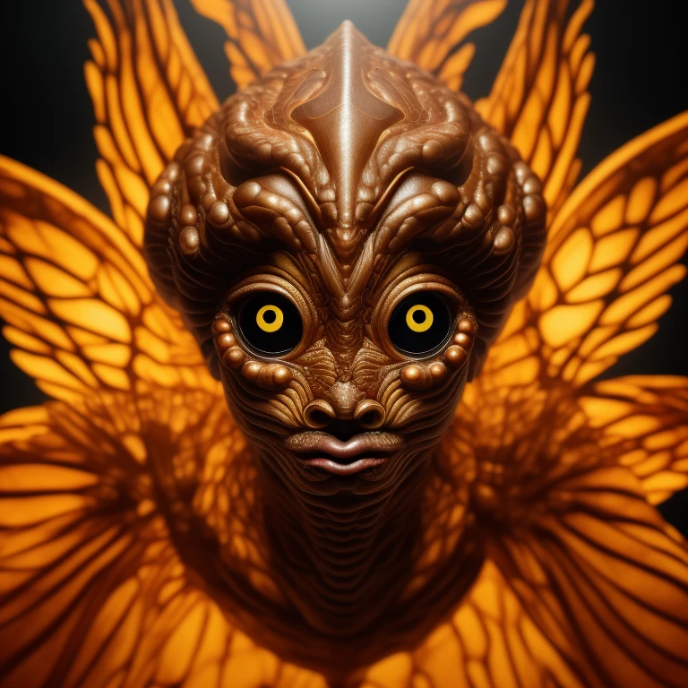 (Masterpiece:1.3), (8K, Photorealistic, RAW photo, Best Quality: 1.4), Venus alien, scales covering her body, intricate gills, evolved multiple eyes, membranous wings, toxin-secreting glands, High Definition, Golden Ratio, Detail Face, Look at the Beholder