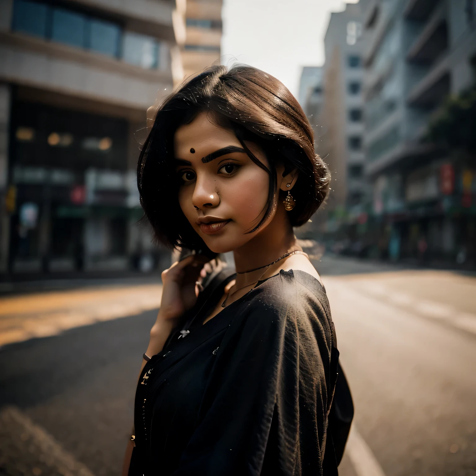 A girl wearing saree 