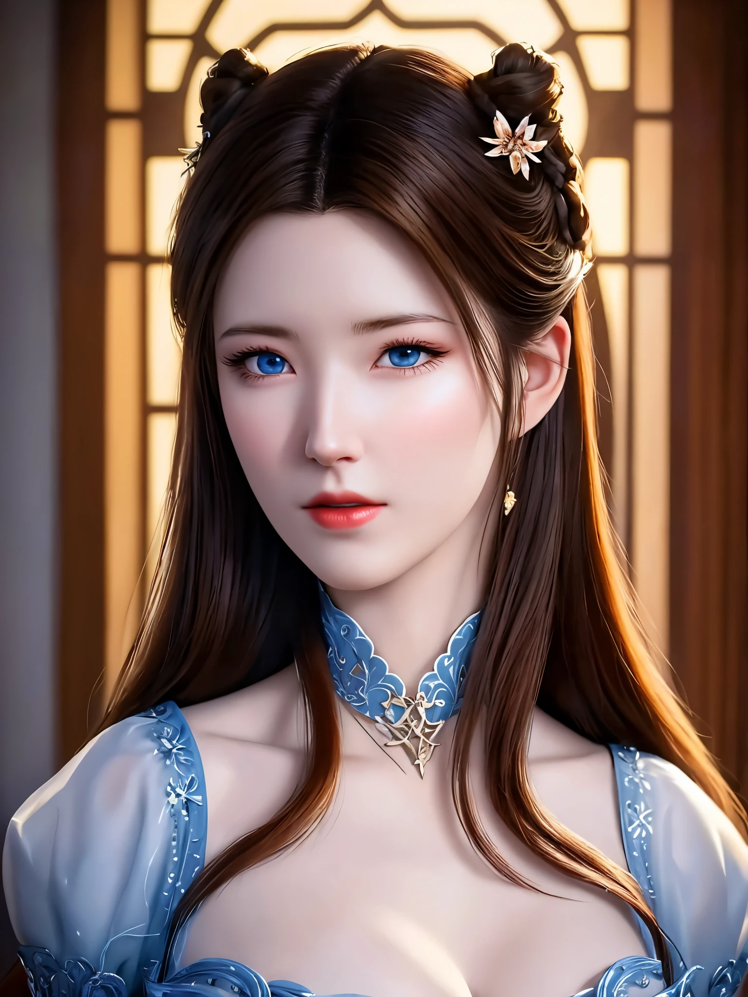 Unreal Engine 5 Realistic Rendering, detailed lips, long wavy hair, serpents for hair, fierce expression, pale complexion, mesmerizing gaze, mythical creature, dark and mysterious background, artistic oil painting style, vibrant colors, soft lighting, Unreal Engine 5 Realistic Rendering, (hyperrealistic), (illustration), (high resolution), (8K), (extremely detailed), (best illustration), (beautiful detailed eyes), (best quality), (ultra-detailed), (masterpiece), (wallpaper), (photorealistic), (natural light), (rim lighting), (detailed face), (high detailed realistic skin texture), (anatomically correct), (solo), (1 girl), (high detailed realistic hair), (caramel hair:1.35), (heterochromic eyes), (detailed eyes), (blue eyes:1.37), (sparkling eyes), (realistic huge breasts:1.5), (long legs), (slender abs), (dynamic pose), (closed tiny mouth:1.3), (concentrated expression), upon body