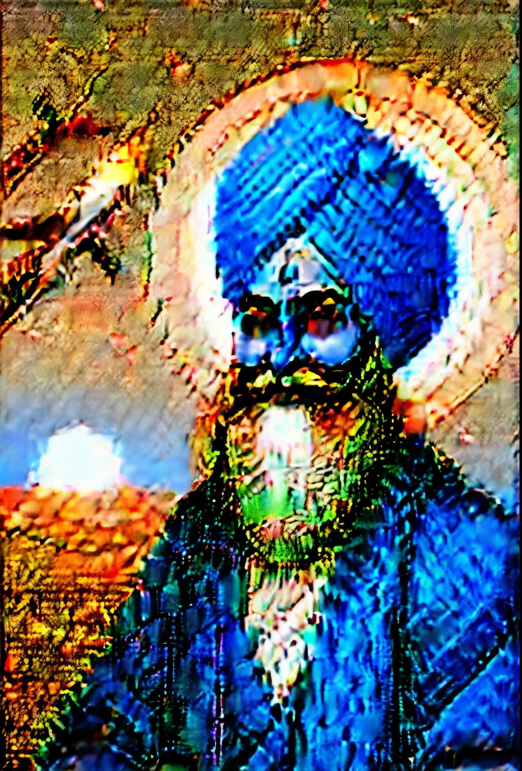 First Sikh Guru, Guru nanak dev ji smiling in the sky with an hope of light in himself