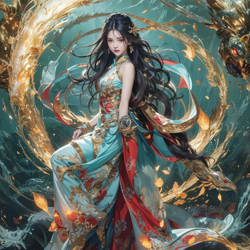 Feitian Nine Tails Light Blue Celestial Master Flame Hairy Fox Star，novel，Torch Night Black Gold Orange Snake Print Silk Trousers，Rouge Diamond Tulle Sheer Lizard Print，Fat girl flying in space in the snow 1:900 miniatures，Front view，pure transparency，put on boxing gloves，Wear gold-framed reflective sunglasses，Panoramic super wide angle，very happy，Authentic and delicate texture，Strong visual impact，Super detailed，dream girl，delicate face型，beautiful eyes，Hair floating in the air， Cherry style，Zhou Xiaotong，crystal clear，Good sense of perspective，Light and shadow effects，16K smooth，surface reflected light，flowing black hair，Water Goddess 32K，complicated，grace，Very detailed，magnificent，digital photography，Autumn Cowboy Shooting，Surrealism，broken ruby，defeat magic，Water magic entanglement，（masterpiece，movie lighting，beautiful eyes：1.2），high dynamic range，void 5 energy storm，(china 1 girl，black eyes:1.5），rouge skin，glowing skin，(sit on stone：1.5），delicate face，black hair，Put on gorgeous golden armor，take off shoulders，，short skirt，beautiful golden armor，it&#39;It&#39;s raining，beautiful big breasts，looking at the audience，Turn your back to the camera，masterpiece，side,side portrait close-up