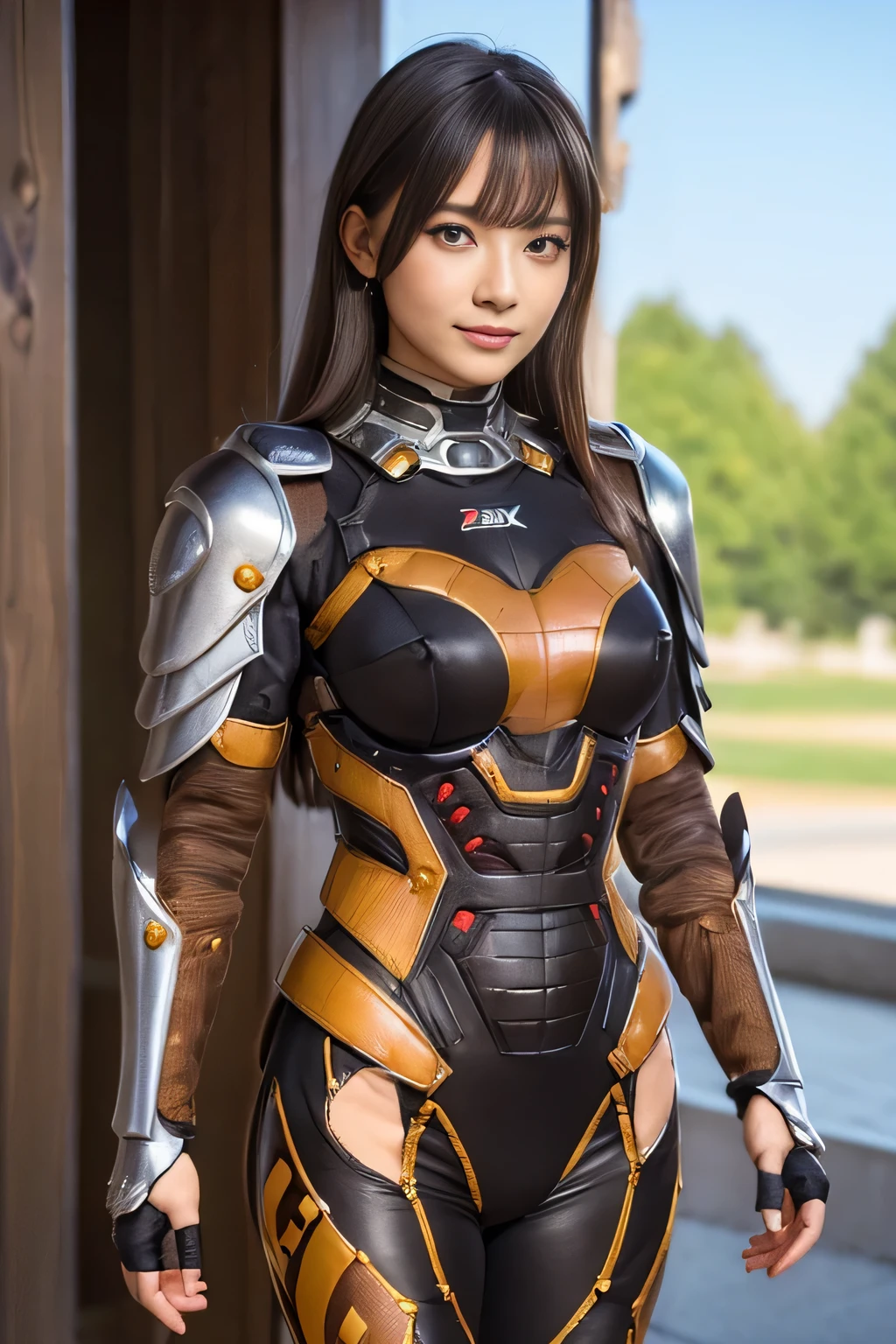 (High resolution,masterpiece,highest quality,Very detailed CG, anime, official art:1.4), realistic, photograph, amazing detail, everything is complicated, shiny and glossy,Amazing number of layers, 8K wallpaper, 3D, sketch, cute, figure,( alone:1.4), perfect female proportions,villain's daughter, (Fusion of dark brown cockroach and lady:1.4), (brown cockroach woman:1.2), (brown cockroach woman:1.2), (Fusion:1.2), (alone:1.4), (evil smile:1.2), muscular, abs, (Cockroach brown exoskeleton bio insect suit:1.4), (Cockroach brown exoskeleton bio insect armor:1.2), (brown transparent cockroach feathers:1.4), (Antennae of brown cockroaches:1.3),