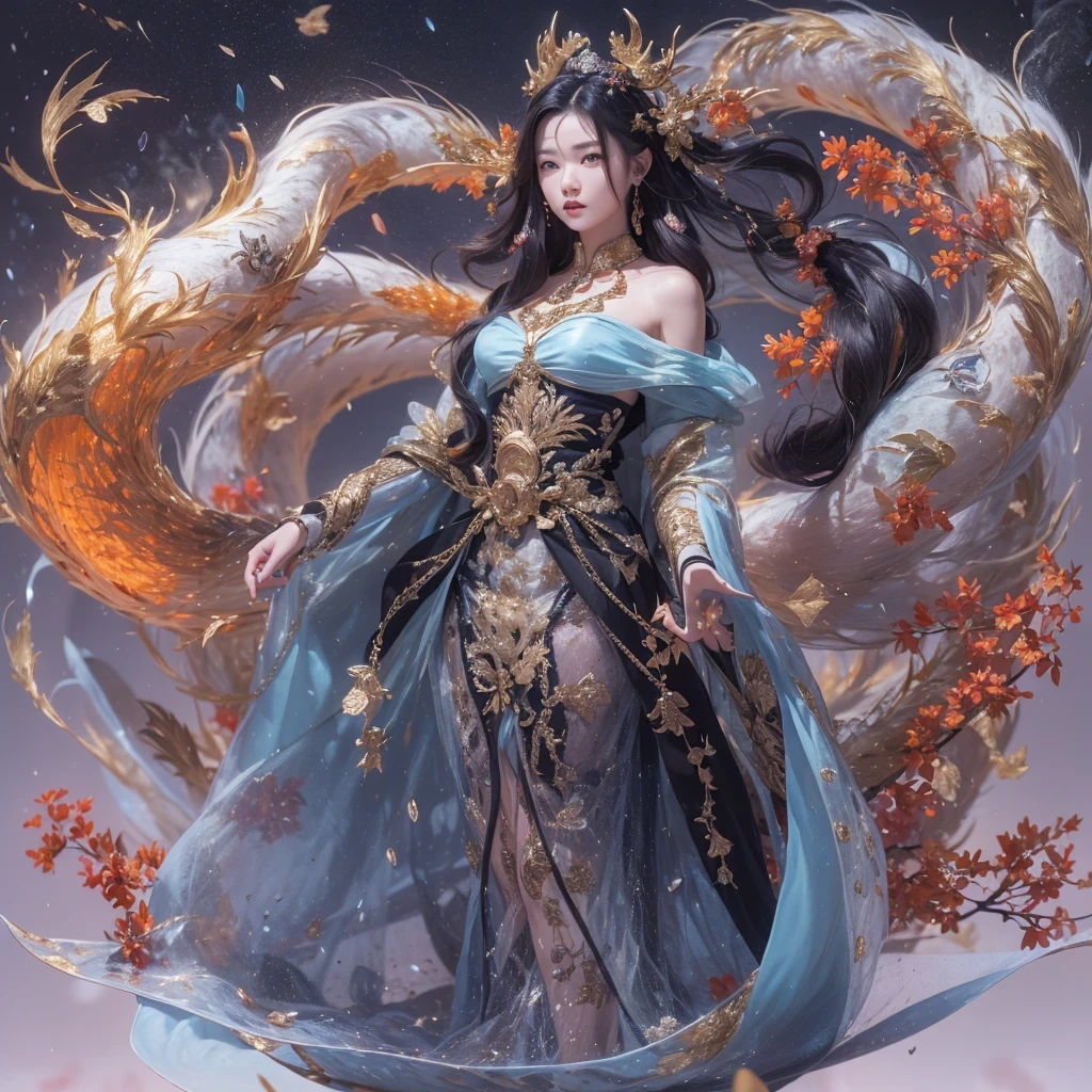 Antlers Flying Nine Tails Light Blue Heavenly Master Flame Hair Star,novel,Torch Night Black Gold Orange Snake Print Silk Trousers,Rouge Diamond Tulle Sheer Lizard Print,Fat girl flying in space in the snow 1:900 miniatures,side view,pure transparency,put on boxing gloves,佩戴金框反Light挡风玻璃眼镜,Panoramic super wide angle,very happy,Authentic and delicate texture,Strong visual impact,super detailed,dream girl,delicate face型,beautiful eyes,Hair floating in the air, cherry style,Zhou Xiaotong,crystal clear,Good sense of perspective,Light影效果,16KLight滑,surface reflected Light,flowing black hair,Water Goddess 32K,complicated,grace,Very detailed,Gorgeous,digital photography,Autumn Cowboy Shooting,Surrealism,broken ruby,defeat magic,Water magic entanglement,(masterpiece,Light,beautiful eyes:1.2),high dynamic range,void 5 energy storm,(china 1 girl,black eyes:1.5),rouge skin,porcelain skin,(sit on stone:1.5),delicate face,black hair,穿上Gorgeous金色铠甲,take off shoulders,,short skirt,beautiful golden armor,it'it'It's raining,With a shy head down,Turn your back to the camera,masterpiece,side,side portrait close-up