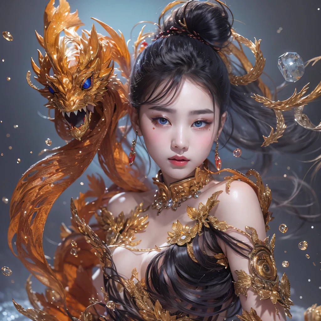 Antlers Flying Nine Tails Light Blue Heavenly Master Flame Hair Star,novel,Torch Night Black Gold Orange Snake Print Silk Trousers,Rouge Diamond Tulle Sheer Lizard Print,Fat girl flying in space in the snow 1:900 miniatures,side view,pure transparency,put on boxing gloves,佩戴金框反Light挡风玻璃眼镜,Panoramic super wide angle,very happy,Authentic and delicate texture,Strong visual impact,super detailed,dream girl,delicate face型,beautiful eyes,Hair floating in the air, cherry style,Zhou Xiaotong,crystal clear,Good sense of perspective,Light影效果,16KLight滑,surface reflected Light,flowing black hair,Water Goddess 32K,complicated,grace,Very detailed,Gorgeous,digital photography,Autumn Cowboy Shooting,Surrealism,broken ruby,defeat magic,Water magic entanglement,(masterpiece,Light,beautiful eyes:1.2),high dynamic range,void 5 energy storm,(china 1 girl,black eyes:1.5),rouge skin,porcelain skin,(sit on stone:1.5),delicate face,black hair,穿上Gorgeous金色铠甲,take off shoulders,,short skirt,beautiful golden armor,it'it'It's raining,With a shy head down,Turn your back to the camera,masterpiece,side,side portrait close-up